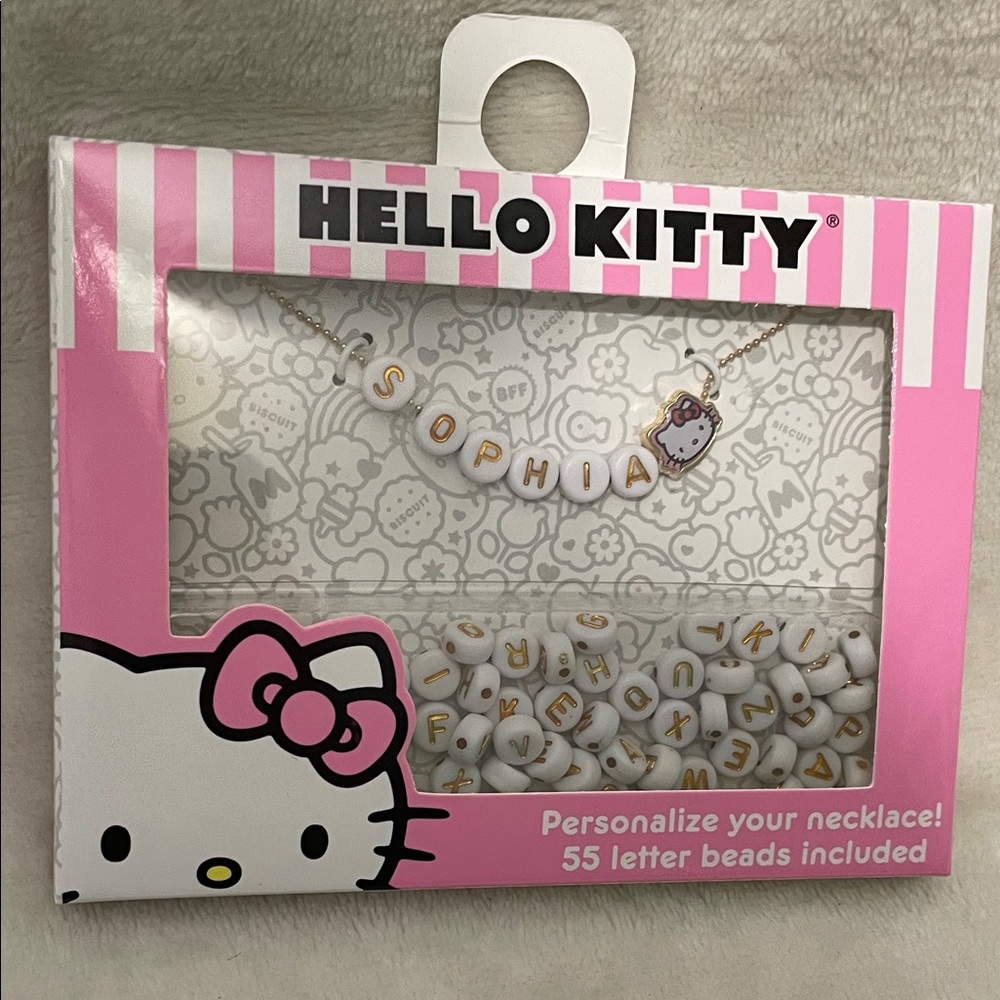 NEW Hello Kitty Pink and White Necklace Kit